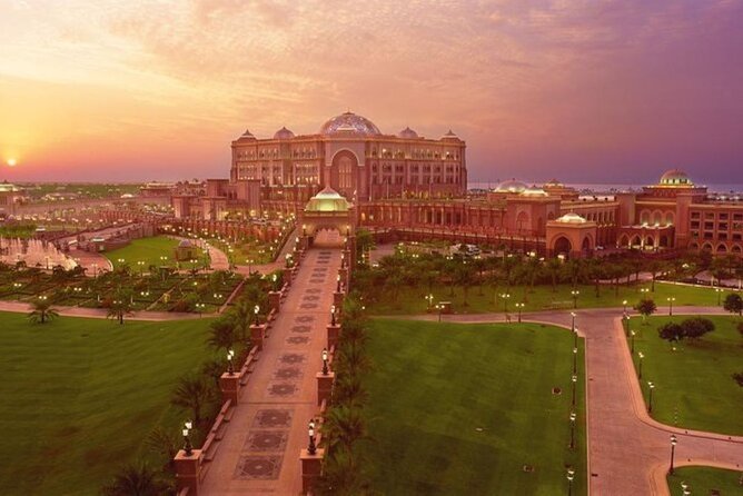 Abu Dhabi City Tour, Grand Mosque, Emirates Palace And The Louvre - Yas Island, Ferrari World, and the Formula 1 circuit