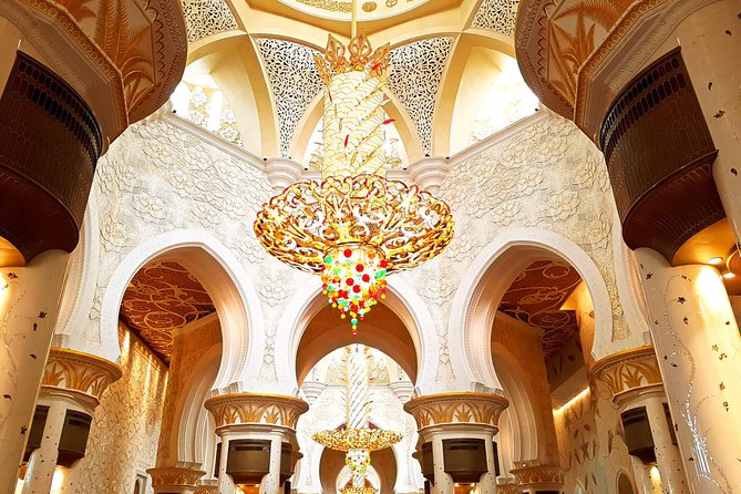 Abu Dhabi City Tour with Louvre Museum from Dubai Small Group - Emirates Palace and the Corniche from the vehicle