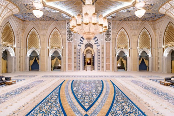 Abu Dhabi Sheikh zayed Mosque with Lunch, Louvre & Qasr Al Watan Palace - What the $198.53 price includes