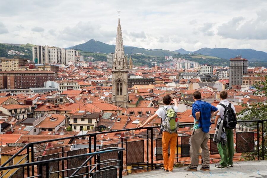 Bilbao, Ribera market and Guggenheim from San Sebastian - Artxanda Viewpoint and the shape of Bilbao