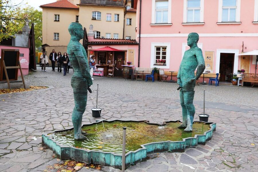 Contemporary art tour in Prague: the works of David Černý - Ten Works Across Three Historic Districts