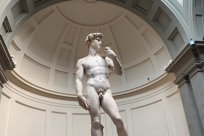 David<code>s Academia Gallery Small Group Tour – Why David works best with a guide’ /></p>
<p><p>The Accademia Gallery is one of Florence’s essential stops, but its most famous work can be hard to appreciate at a glance. David is enormous, familiar from photographs, and surrounded by people trying to take in the same first impression. A good guide gives you a way into the statue beyond its fame.</p>
</p>
<p><p>This tour is built around that idea. Your guide explains Michelangelo’s David, its artistic choices, and the historical setting behind it. The goal is not simply to point and say there is David. It is to help you look longer and understand why the sculpture has held Florence’s attention for so long.</p>
</p>
<p><p>The strongest praise for this experience centers on the guides. Eliza has been described as bringing visitors into the story of David. Rosa received high marks for spending plenty of time on the statue and explaining it clearly. Pam was noted for being pleasant and well informed, while another guide was praised for combining art and history with real enthusiasm.</p>
</p>
<p><p>You should not assume you will receive a particular guide, but these names give you a useful sense of the guiding style. Expect a licensed professional who is passionate about Florence’s art and who uses storytelling to give the visit shape.</p>
</p>
<div class="twil" style="margin: 20px 0; padding: 15px 0;"><p>More Art Museum Tours in Florence</p><ul style="margin: 10px 0; padding-left: 0; list-style: none;"><li style="margin: 0 0 12px 0; padding: 0 0 12px 0; border-bottom: 1px solid #FDF3E0; line-height: 1.4;"><a href="https://gallerytrips.com/florence-skip-the-line-uffizi-gallery-timed-entry-ticket/">Florence: Skip-The-Line Uffizi Gallery Timed Entry Ticket</a><br><span style="font-size: 0.82em; color: #555;"><span style="color: #F2A81E;">★</span> 4.5 &nbsp;&middot;&nbsp; 27,832 reviews</span></li><li style="margin: 0 0 12px 0; padding: 0 0 12px 0; border-bottom: 1px solid #FDF3E0; line-height: 1.4;"><a href="https://gallerytrips.com/florence-uffizi-priority-ticket-masterpieces-audio-app/">Florence: Uffizi Priority Ticket & Masterpieces Audio App</a><br><span style="font-size: 0.82em; color: #555;"><span style="color: #F2A81E;">★</span> 4.2 &nbsp;&middot;&nbsp; 6,402 reviews</span></li><li style="margin: 0; padding: 0; border-bottom: none; line-height: 1.4;"><a href="https://gallerytrips.com/florence-accademia-gallery-tour-with-entrance-ticket-included/">Florence Accademia Gallery Tour with Entrance Ticket Included</a><br><span style="font-size: 0.82em; color: #555;"><span style="color: #F2A81E;">★</span> 4.5 &nbsp;&middot;&nbsp; 6,148 reviews</span></li></ul></div><h2>Entering the Accademia at Via Ricasoli</h2>
<p>s Academia Gallery Small Group Tour – Entering the Accademia at Via Ricasoli’ /></p>
<p><p>The meeting point is at Via Ricasoli 43, near the gallery. The tour ends inside the museum at Via Ricasoli 58, so pay attention to the starting address and allow enough time to find the group before the scheduled departure.</p>
</p>
<p><p>The most useful part of the arrangement is the reserved, timed entrance. General admission lines can run two or three hours, according to the tour information. In Florence, that kind of wait can eat a large part of your day, particularly if you have other timed sights, a meal booking, or a train to catch.</p>
</p>
<p><p>Fast-track entry does not mean you skip every security or entrance procedure. It means you have a reserved ticket and do not join the ordinary long line. Keep your booking confirmation available and arrive ready to meet the guide at the stated location.</p>
</p>
<p><p>The group size is limited to 12 people. That is not private touring, but it is small enough that the guide should be easier to hear and questions should be more practical than they would be in a large crowd.</p>
</p>
<h2>The one-hour route through the gallery</h2>
<p><img width="669" height="446" decoding="async" src=