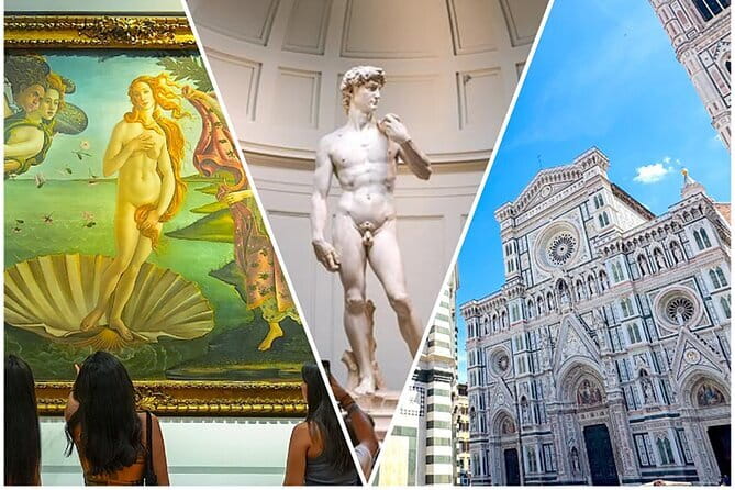Florence: Accademia Gallery & Statue of David with Uffizi Gallery - David first, with Michelangelo’s unfinished Prisoners nearby