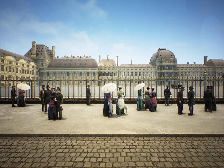 Paris: Immersive Louvre Tour with Virtual Reality - Cour Napoléon and the palace that kept changing