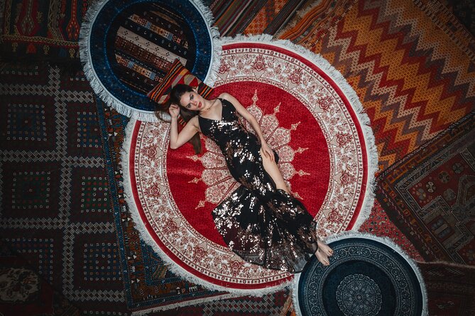 Private Photo & Drone Session in Carpet Gallery - A carpet gallery makes a better photo studio than a plain room