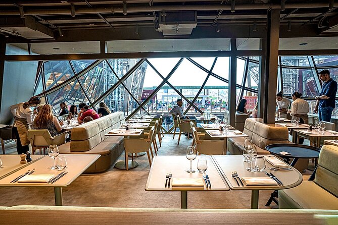Private Tour, Luxury Eiffel Tower Lunch, Seine Cruise & Louvre - Madame Brasserie and the first floor of the Eiffel Tower