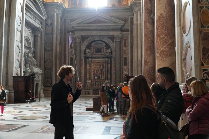 Skip the line: Vatican Museums, Sistine Chapel & St Peters Tour - Michelangelo beneath the Sistine Chapel ceiling